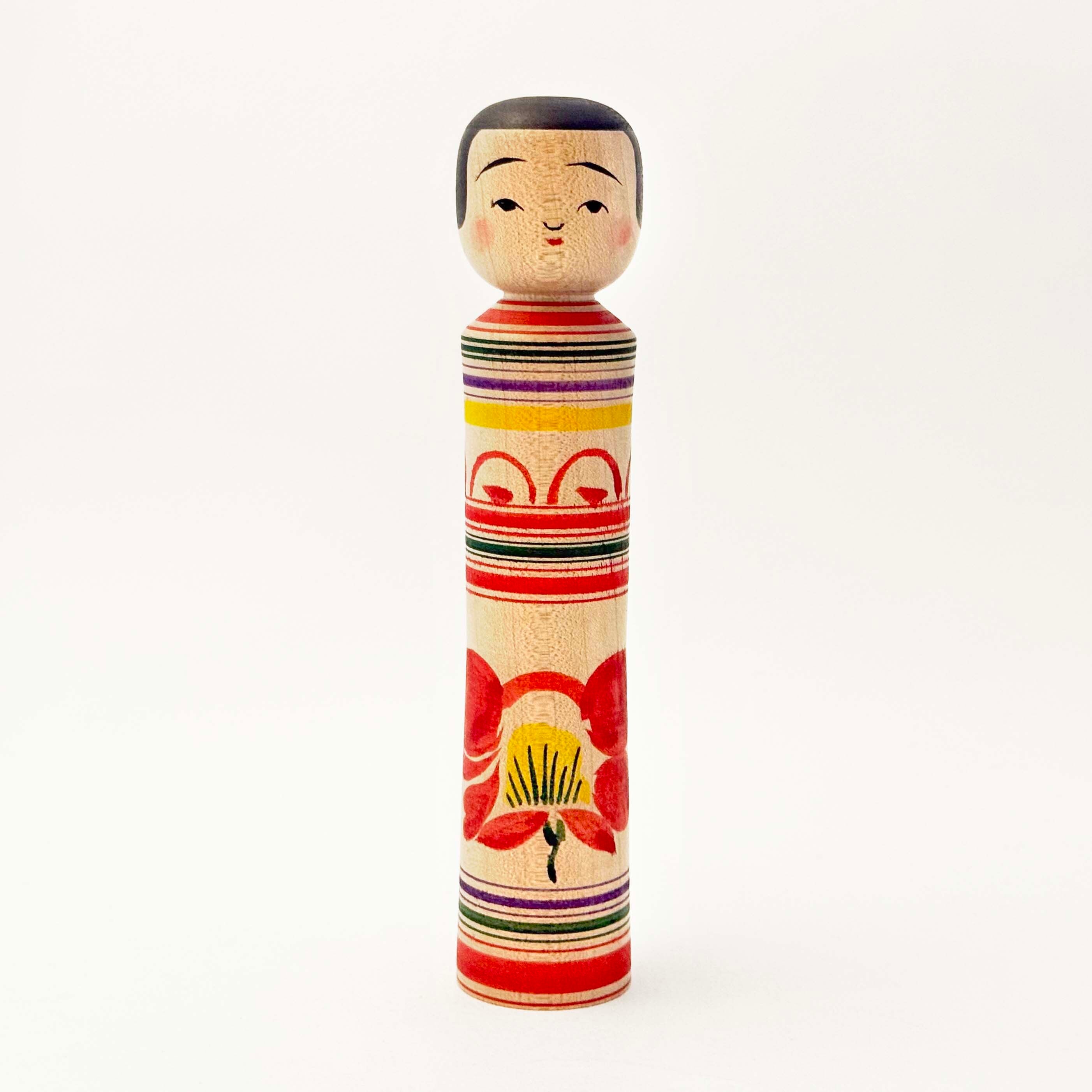 津軽系 / 北山盛治工人（椿とアイヌ模様）