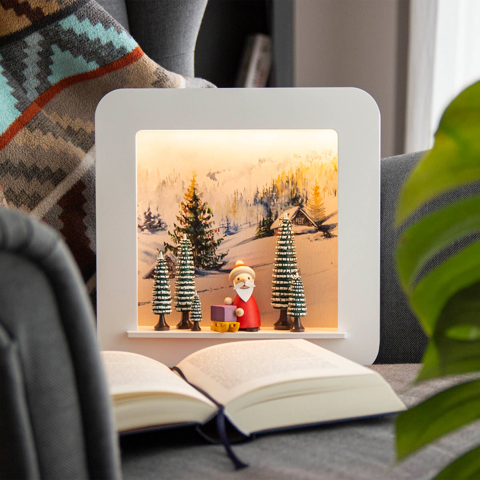 ホワイトディスプレイフレーム (LED付)