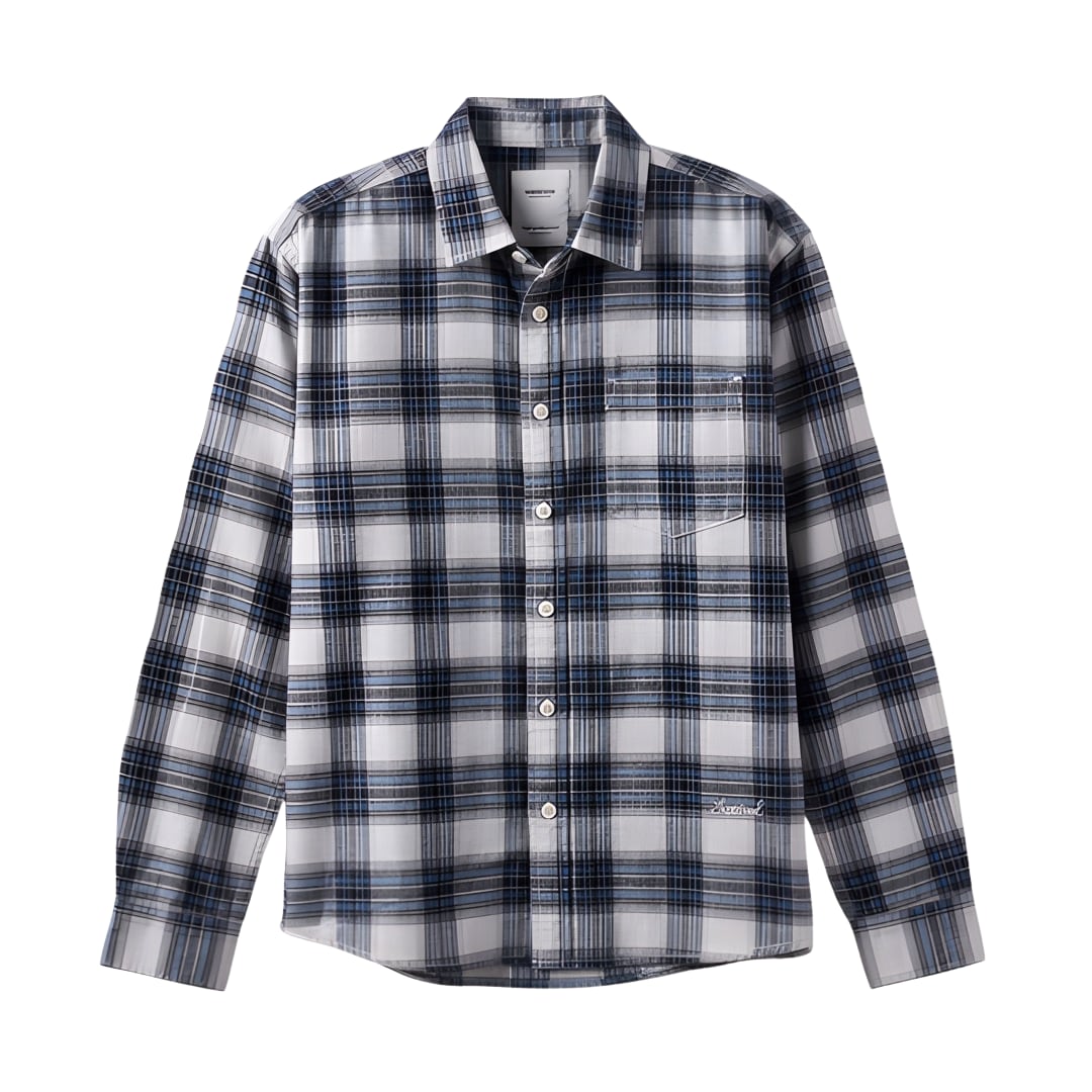 アメリカン 刺繍入りチェックシャツ S2015