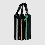 vibram Lzip wallet (black×clear) with white glowing zip