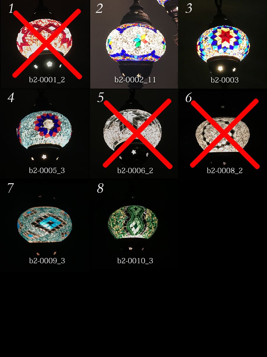 トルコランプ モザイクランプ 吊り下げ型シーリングランプ Mサイズ