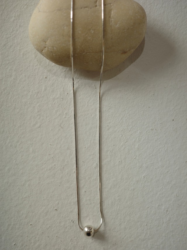 <vintage silver925>ball top necklace
