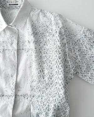 JIL SANDER　PRINTED WIDE COTTON SHIRT