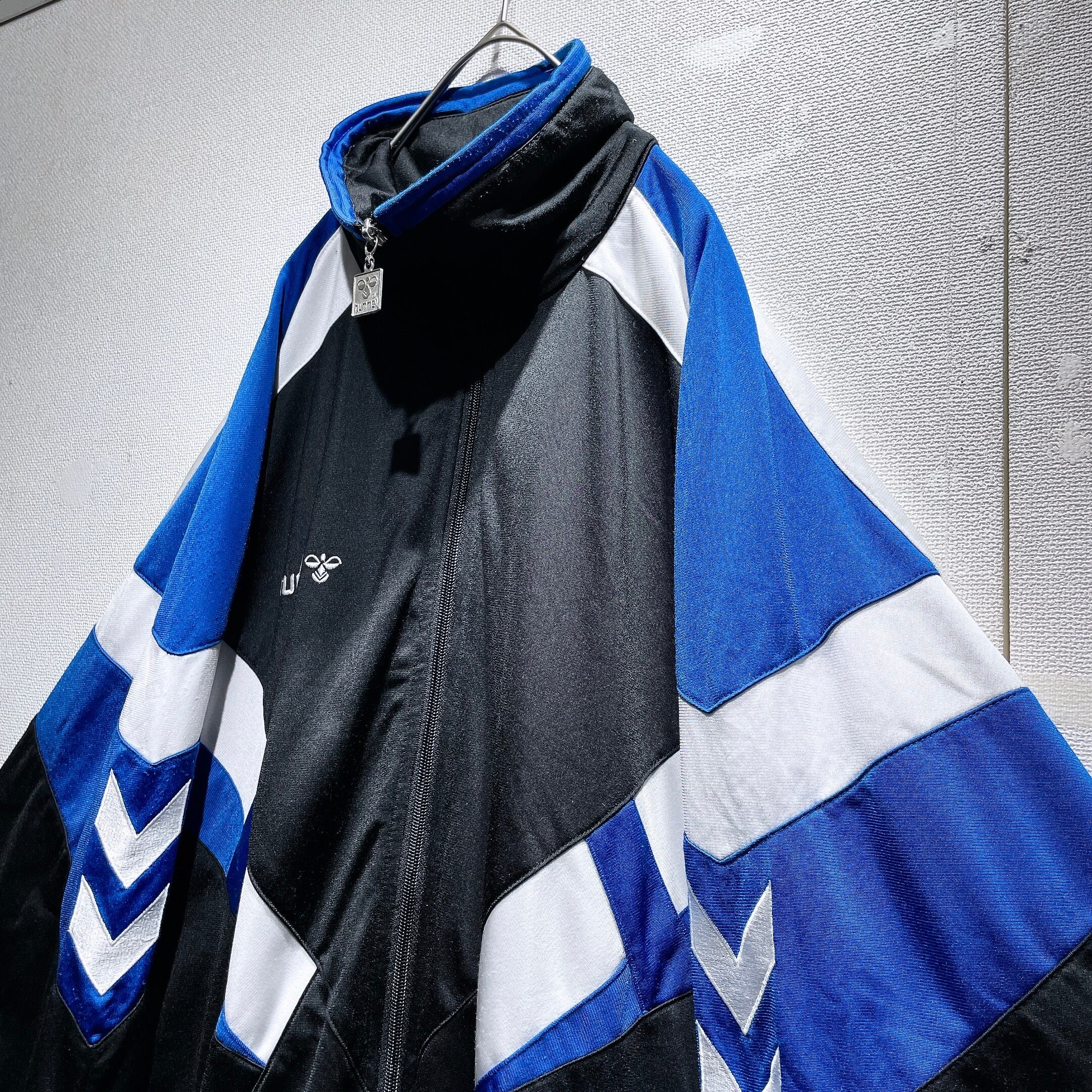 1990s ” hummel ” Cross panel combinations design vintage loose track jacket