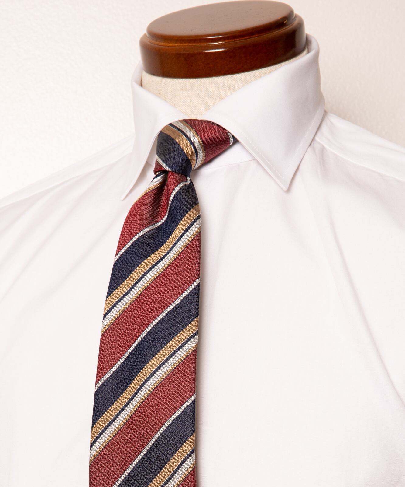 Franco Spada ミニヘリンボーン ストライプ レッド ネイビー ネクタイドットコム