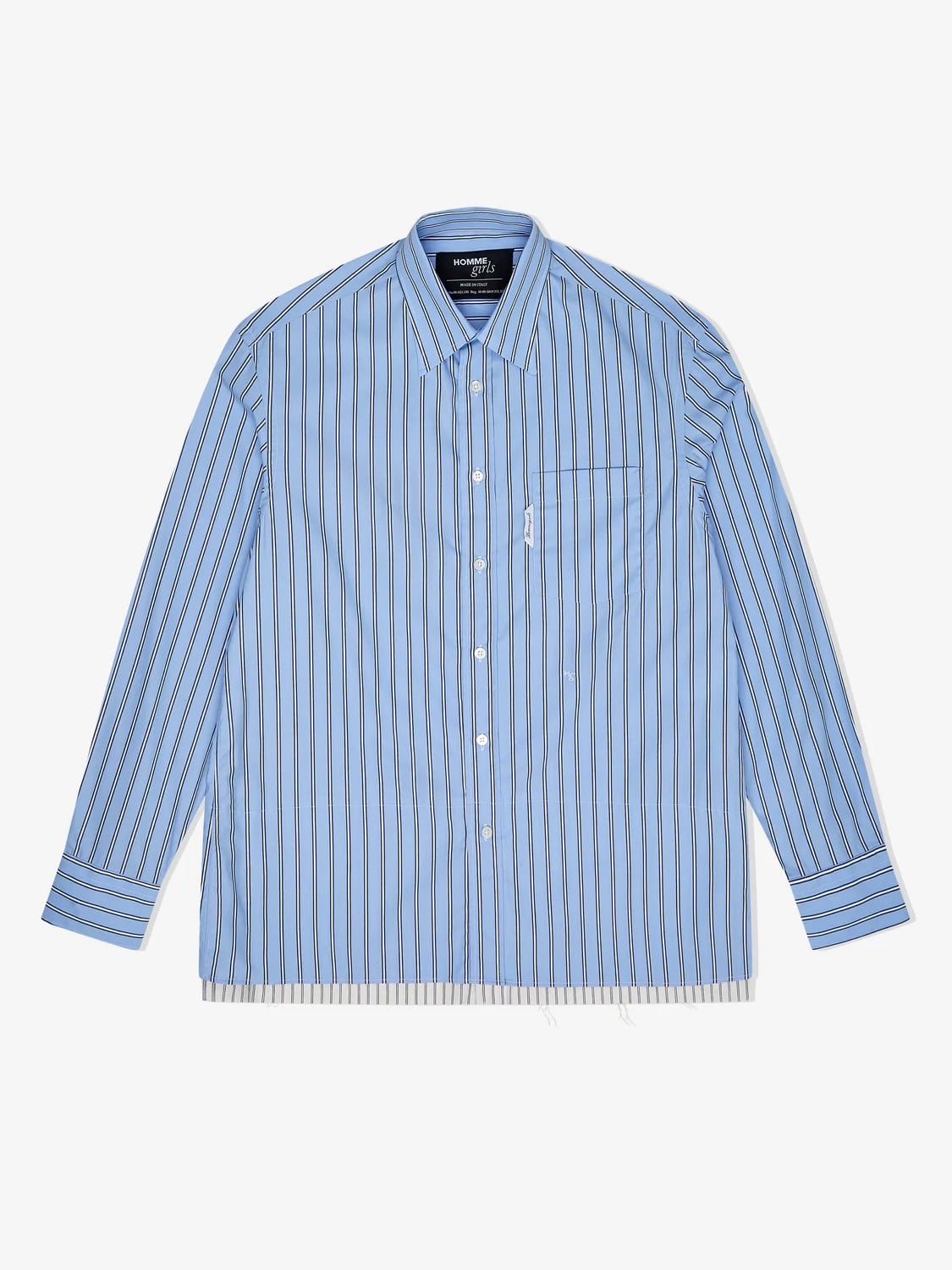 HOMME girls / オム ガールズ | コットン ストライプシャツ | S | ライトブルー/ホワイト | レディース 25AW】HOMME girls オムガールズ / CLASSIC SHIRT / シャツ | TRENT online