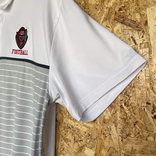 Under Armour アンダーアーマー ポロシャツ ホワイト 白 グレー ボーダー 2xl 古着 Canvasnet Under Armour アンダーアーマー ポロシャツ ホワイト 白 グレー ボーダー 2xl 古着 Canvasnet