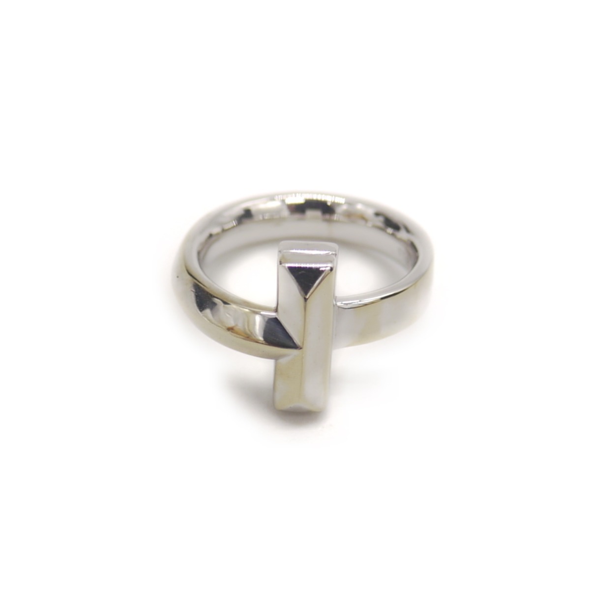 TIFFANY & Co. ティファニー K18WG Tワンリング 指輪 18金 ホワイト 