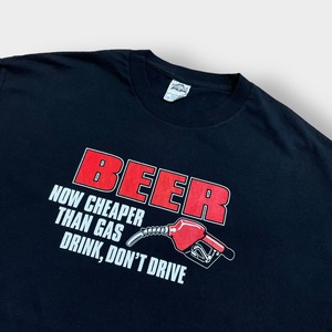 【ALSTYLE APPAREL&ACTIVEWEAR】ロゴ プリント Tシャツ 飲酒運転禁止 黒ボディ XL ビッグサイズ アルスタイル AAA 半袖 US古着