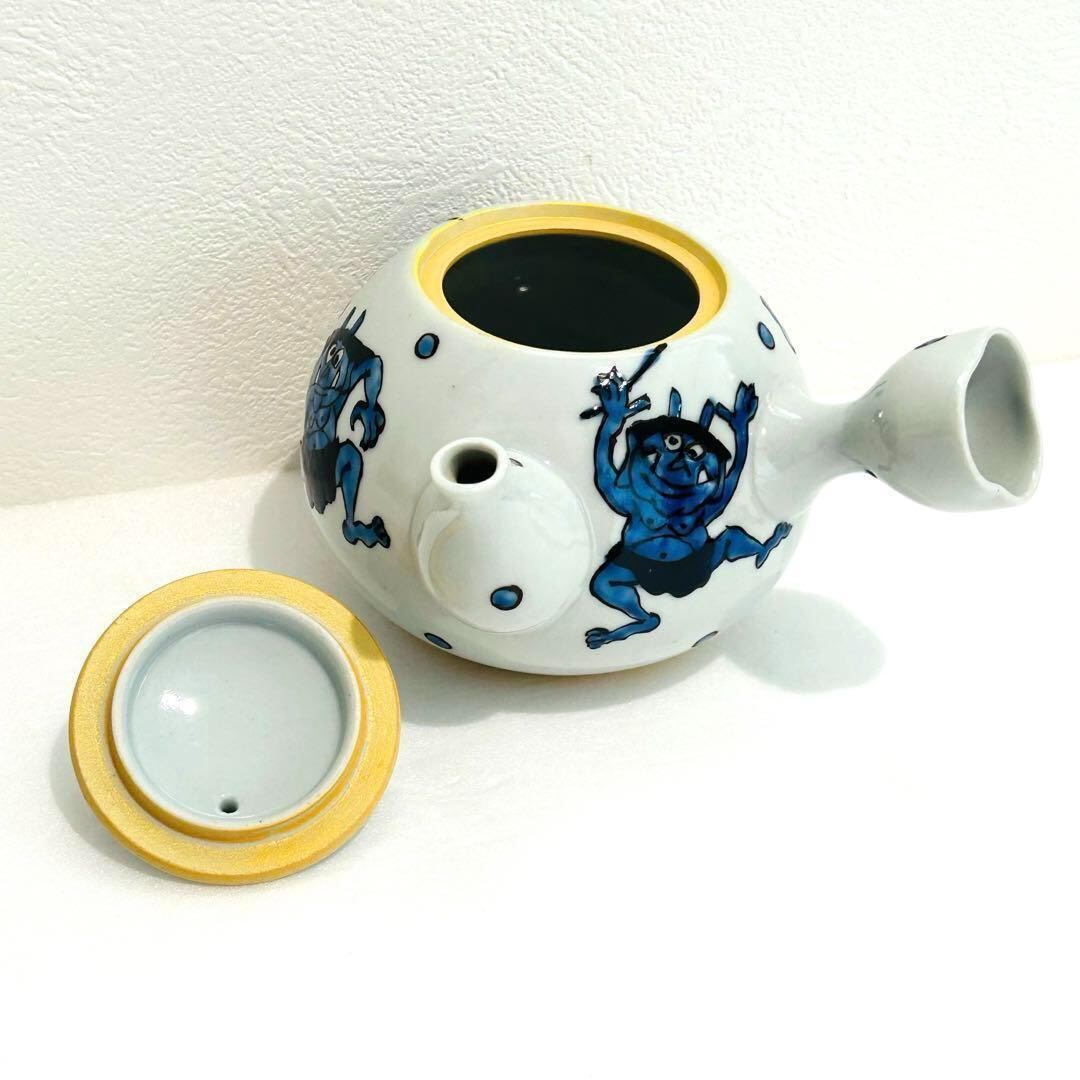 九谷焼 幸窯 鬼絵 「 鬼のお茶会 」 急須 】 | 和食器 えとふく