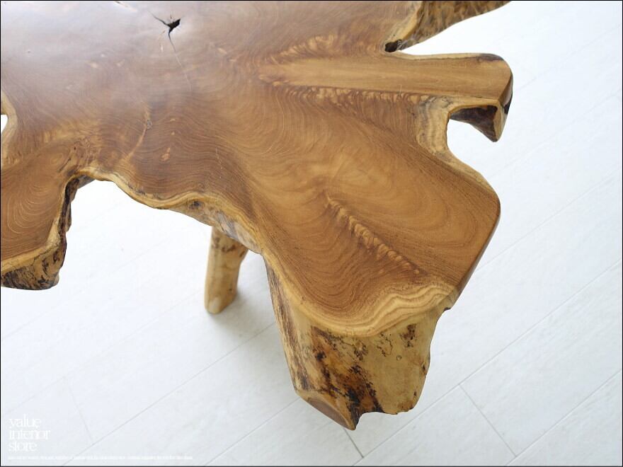 銘木 一枚板 飾り台 花台 飾り椅子 インテリア 中古品 銘木 一枚板