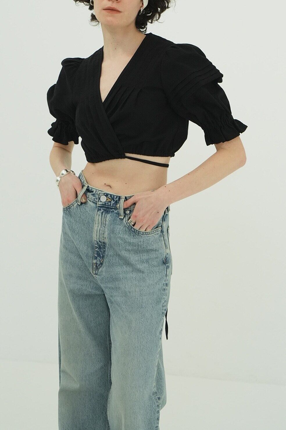 【今季新作】clane PINTUCK CROPPED BLOUSE CLANE PINTUCK CROPPED BLOUSE | FLICKA ASHIYA