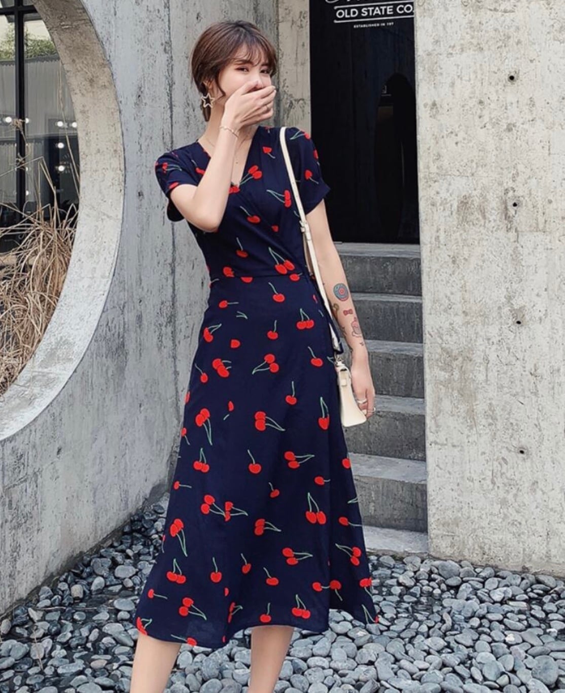 チェリー柄ワンピース Peony Coco
