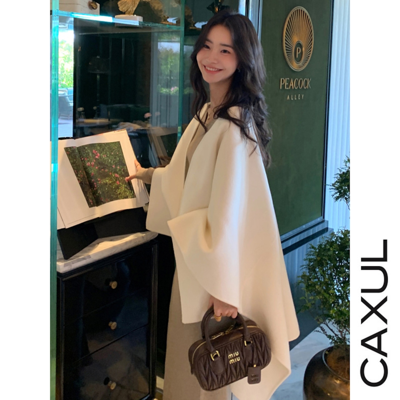 Asymmetry Wool Cape/2color