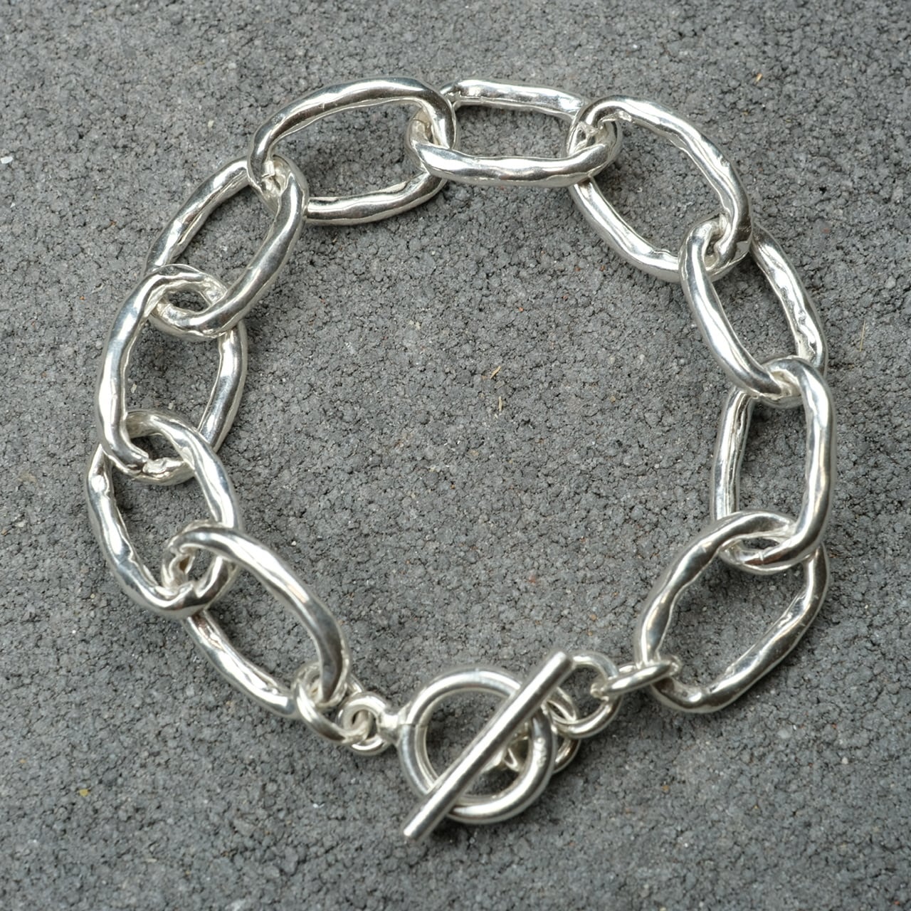 メキシコ タスコ製 シルバー925 ワイドタタキブレスレット/マンテル/軽研磨仕上げ