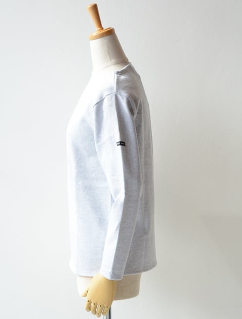 セントジェームス SAINT JAMES 無地ボートネックシャツ(OUESSANT)GRISCLAIR(霜降りペールグレー)
