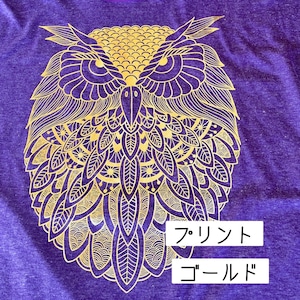 キラキラフクロウTシャツ