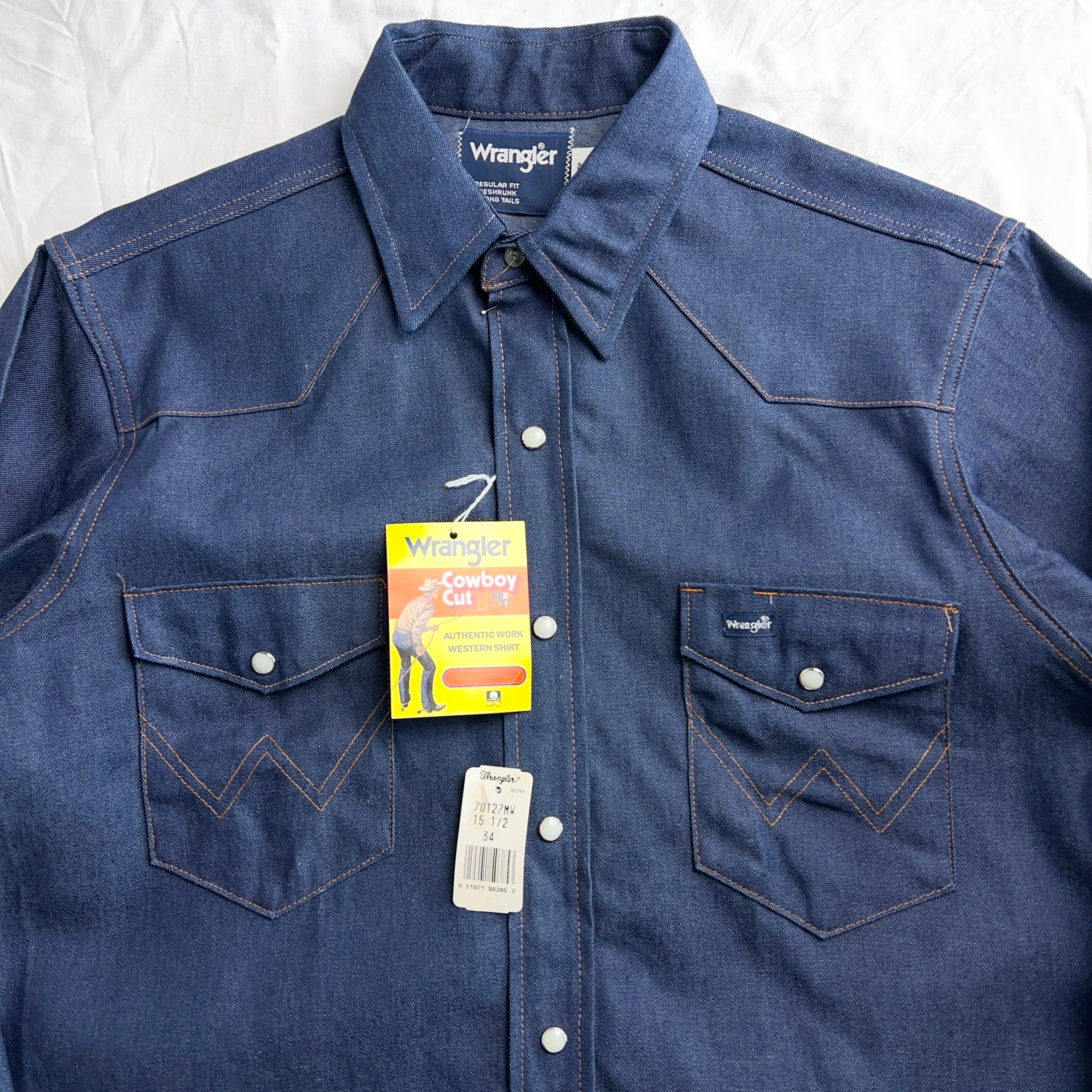 Dead Stock 80's~90's Wrangler 70127MW DENIM WESTERN SHIRT 80年代