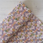 ブロックプリント生地【50cm単位】インド綿  ボタニカル柄 ホワイト #49710-WT1