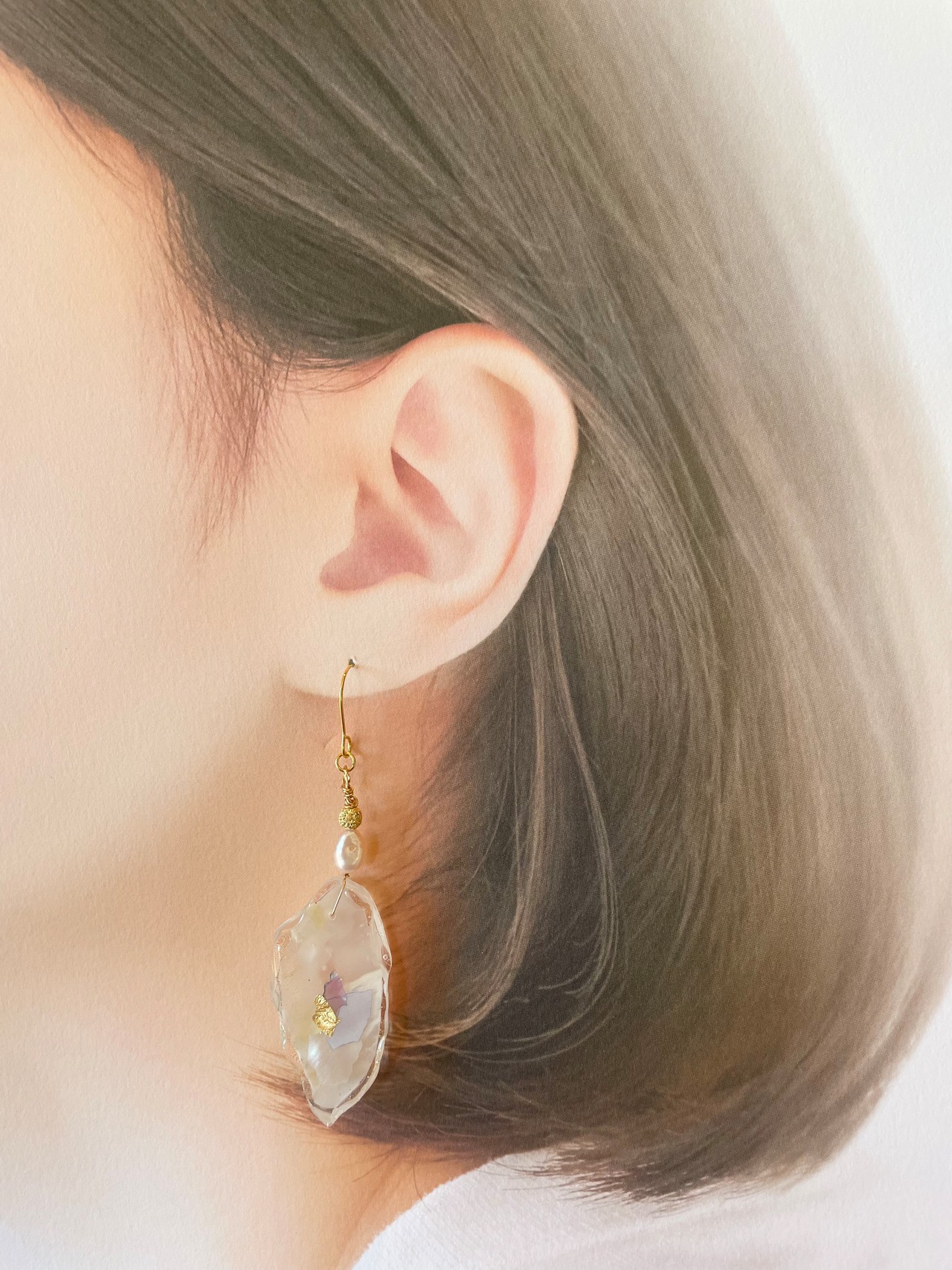 海洋プラスチック・ロングピアス　LP-02