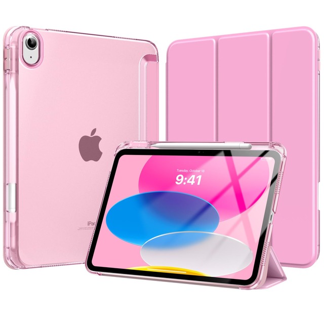MoKo iPad (A16) ケース iPad 第11/10世代 ケース 11/10.9インチ 2025/2022 ペンシル収納 RosePink