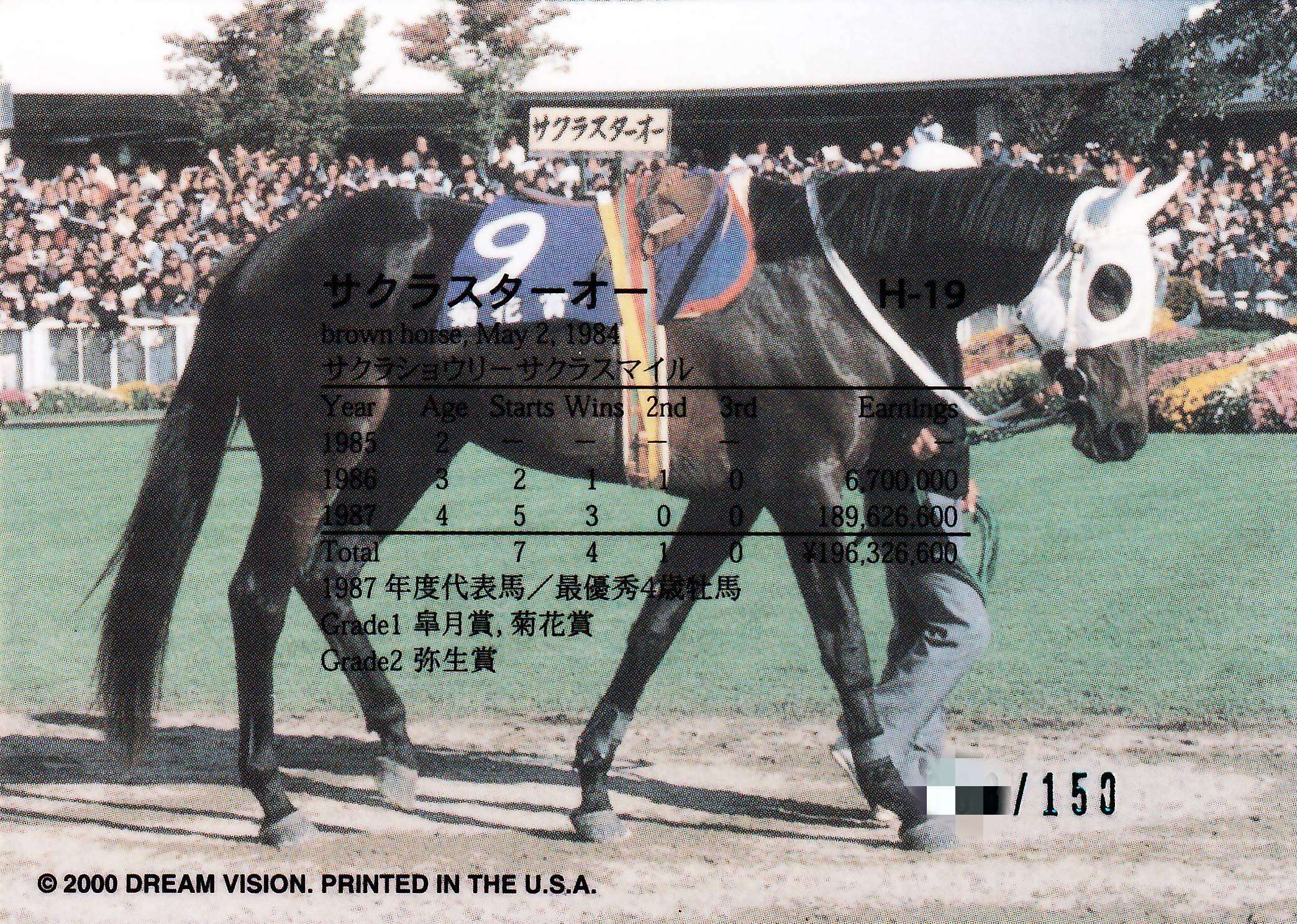 イタミ有り)サクラスターオー(Glory)「The Victory 2000」H-19