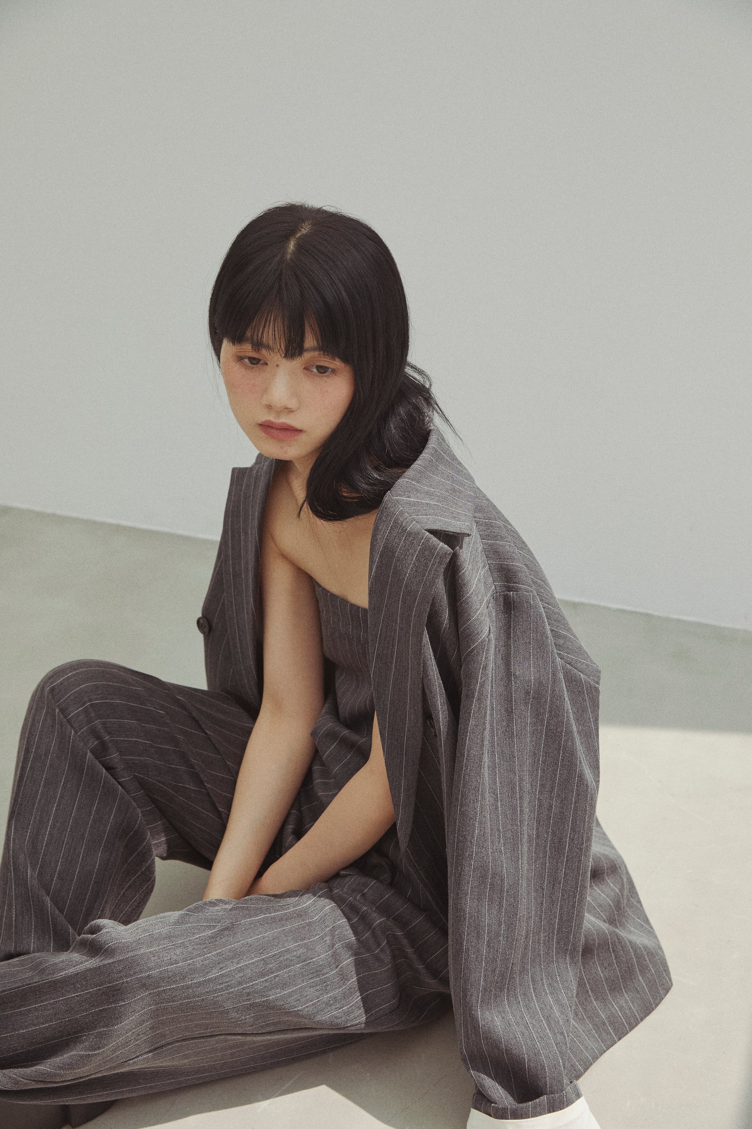 DU250709 Herringbone Over Size Jacket 【set up可】 | dium.