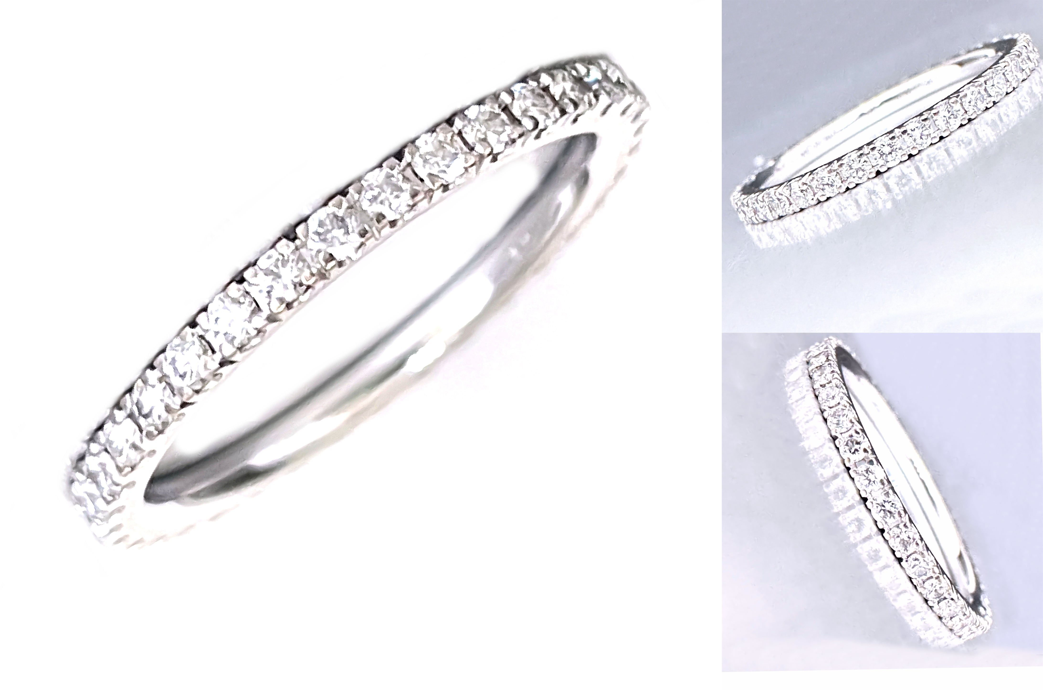 VanCleef&Arpels ヴァンクリーフ&アーペル ダイヤモンド フェリシテ エタニティ リング フルエタニティ リング 42 K18WG 18K ホワイトゴールド ダイヤモンド フルダイヤ