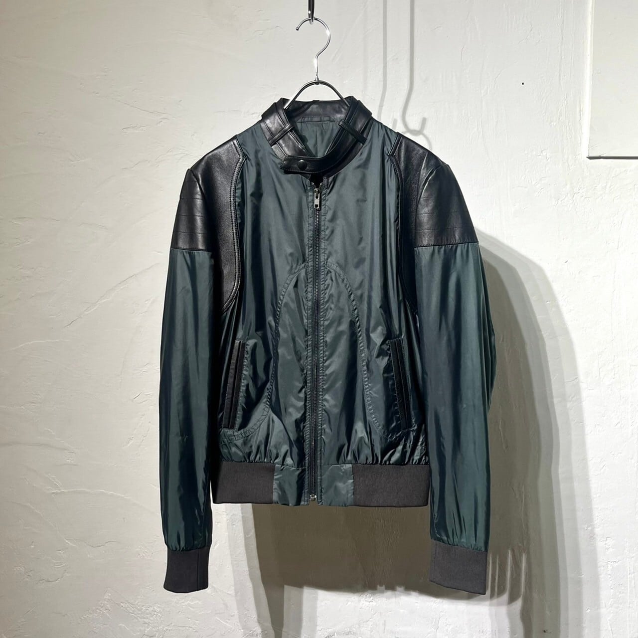 2010AW Maison Martin Margiela Nylon×Lamb Leather Single Riders ITALY製