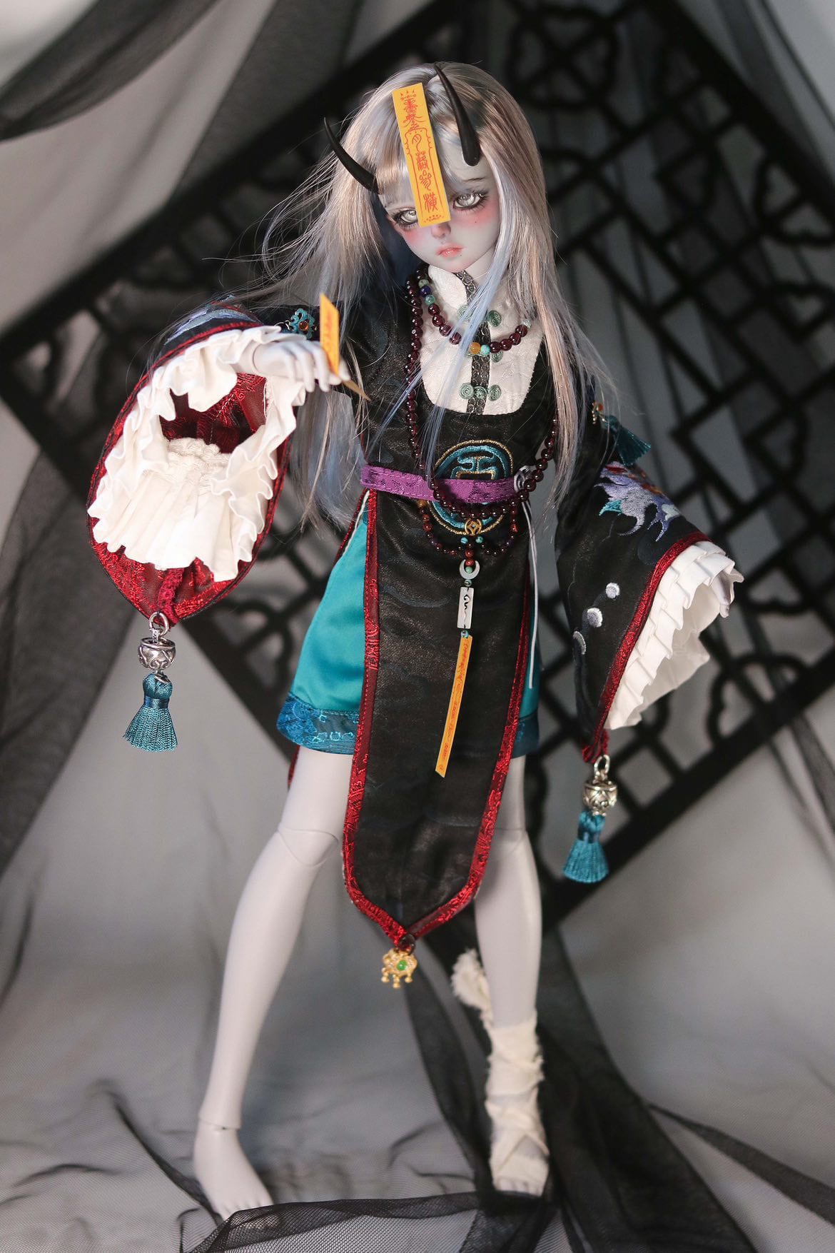 セット!キョンシー お札付き!チャイナ服 チャイナドレス 豪華 セット!キョンシー お札付き!チャイナ服 チャイナドレス 豪華