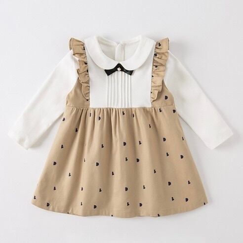 【70-130cm】Dave & Bella ジャガードブラウスドッキングワンピース【050509】