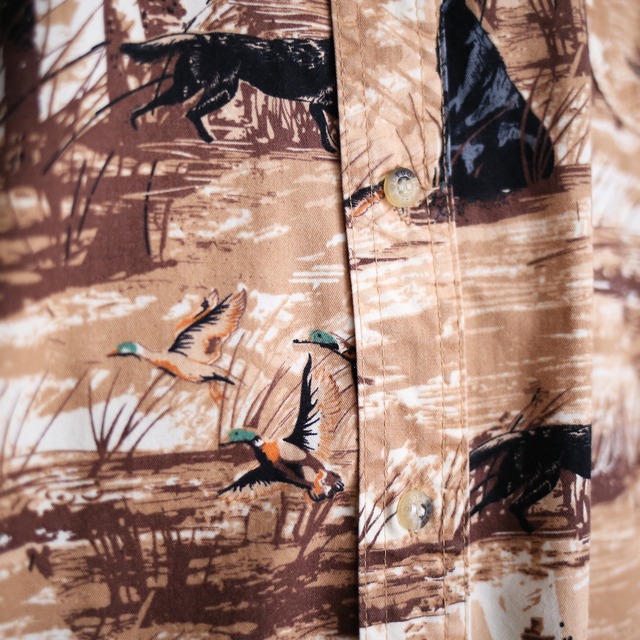 animal full pattern 2XL over size box silhouette shirt