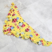 フラメンコ 衣装 シージョ イエローピキージョ イエロー系 レッド系 ピンク系 黄色 オレンジ 赤 ピンク 花柄 フリル 軽い 薄い 装飾 小物 軽量シージョ フラメンコ小物 花模様 ダンス衣装 コスチューム