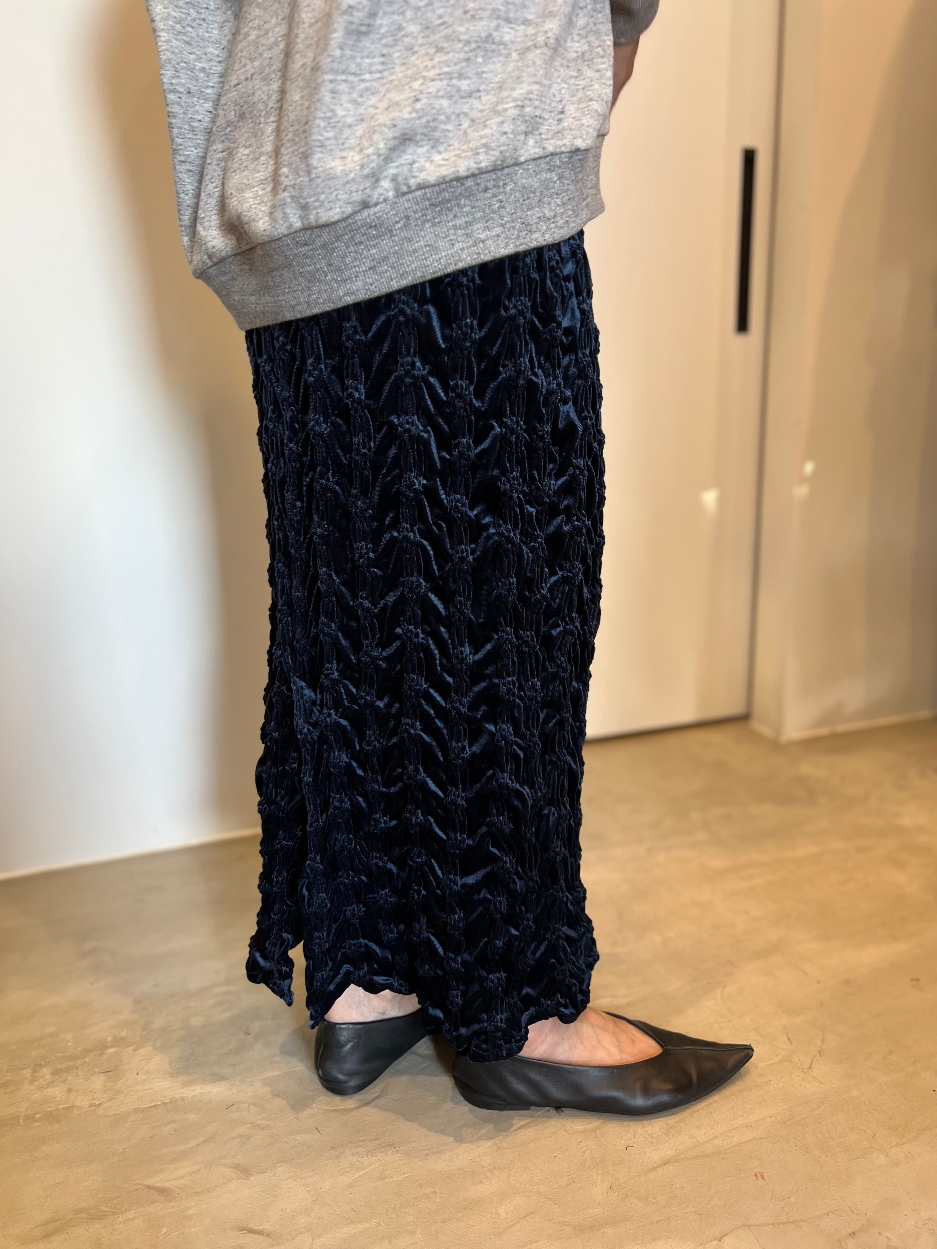 【SELECT】ベロアシャーリングタイトスカート