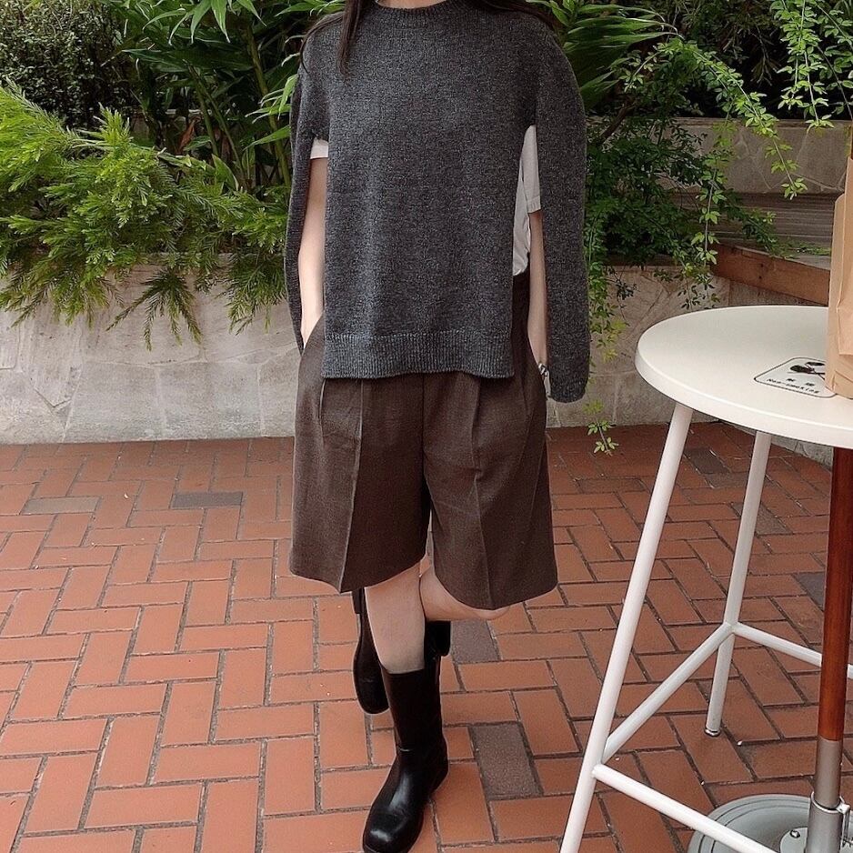 Half pants / brown (10月中旬〜下旬頃発送予定)