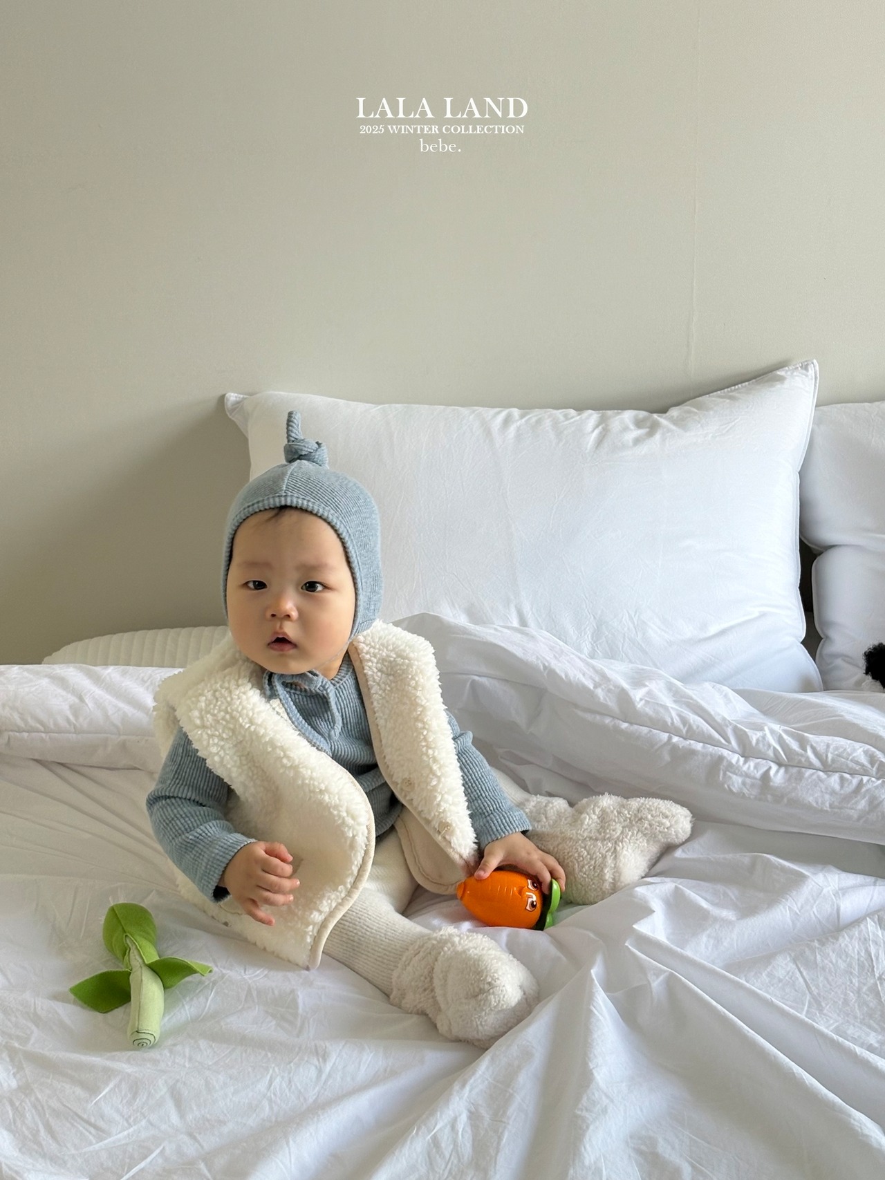 LALALAND 25/WI(Baby)Peach ribbed tee