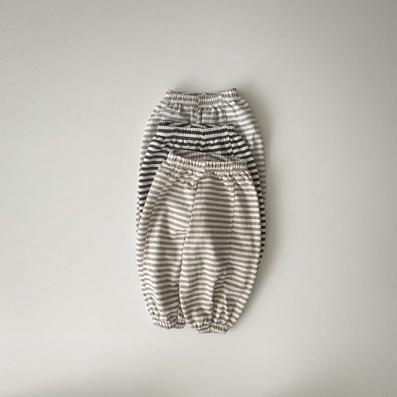 【BABY&KID】秋新作 カラーボーダー柄ボトムス