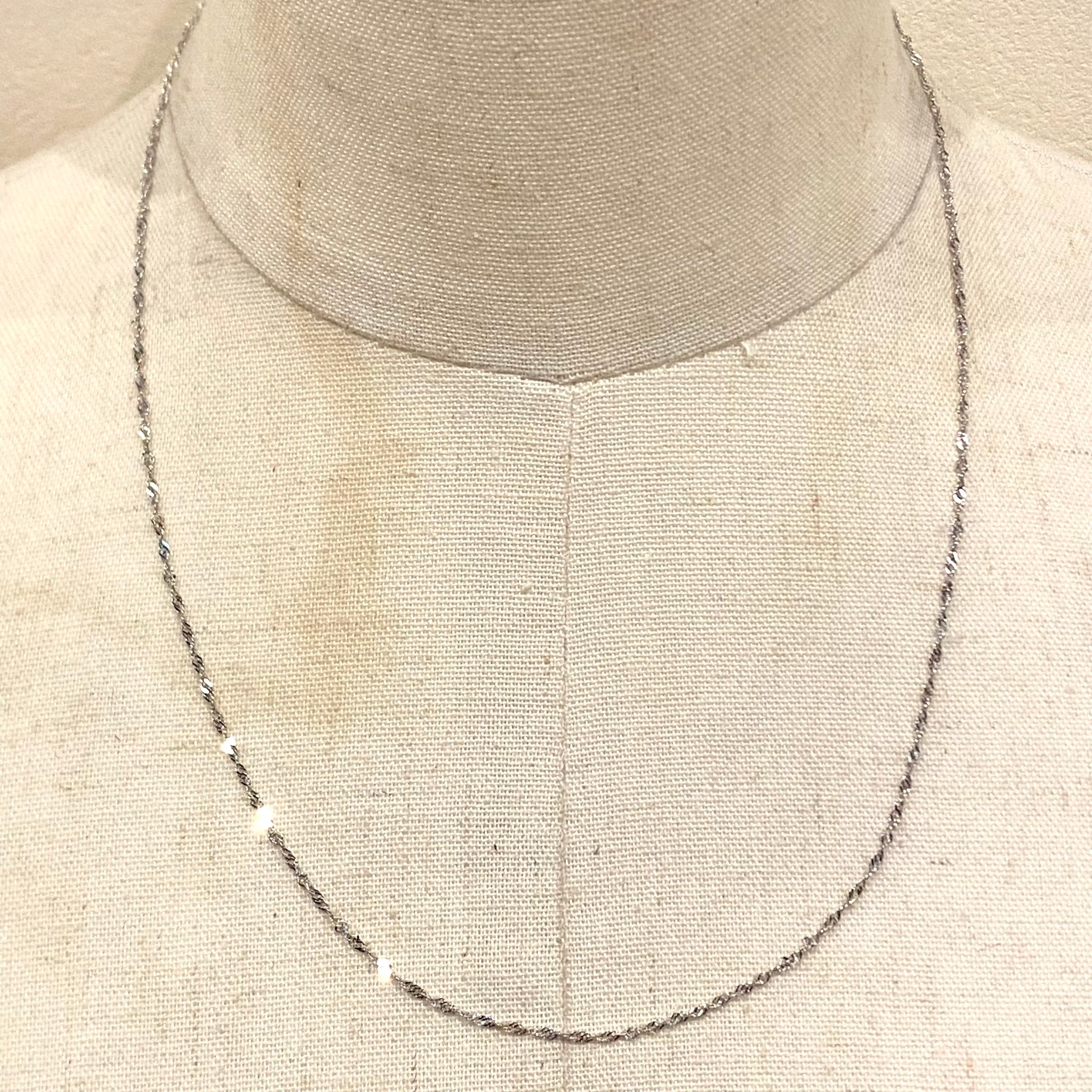 SILVER925 STONE TOP ESCARGOT CHAIN NECKLACE /シルバー/ネックレス