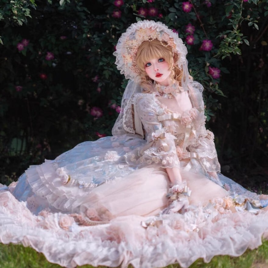 甘ロリ 猫妖精JSK ピンク×パープル 花嫁茶会 撮影会向け｜WithU