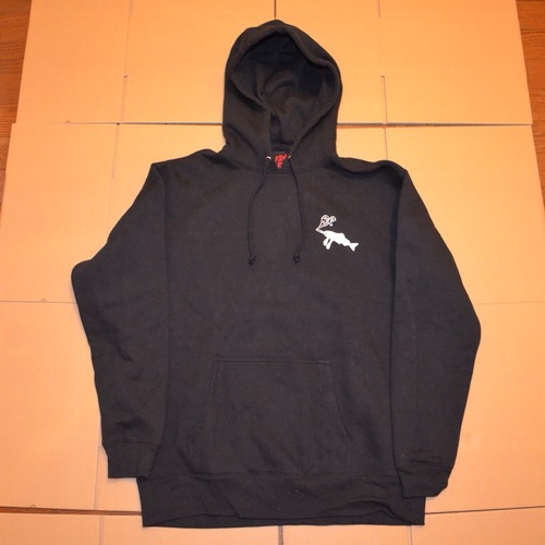 SALMON RATS HOODIE BLACK/WHITE
