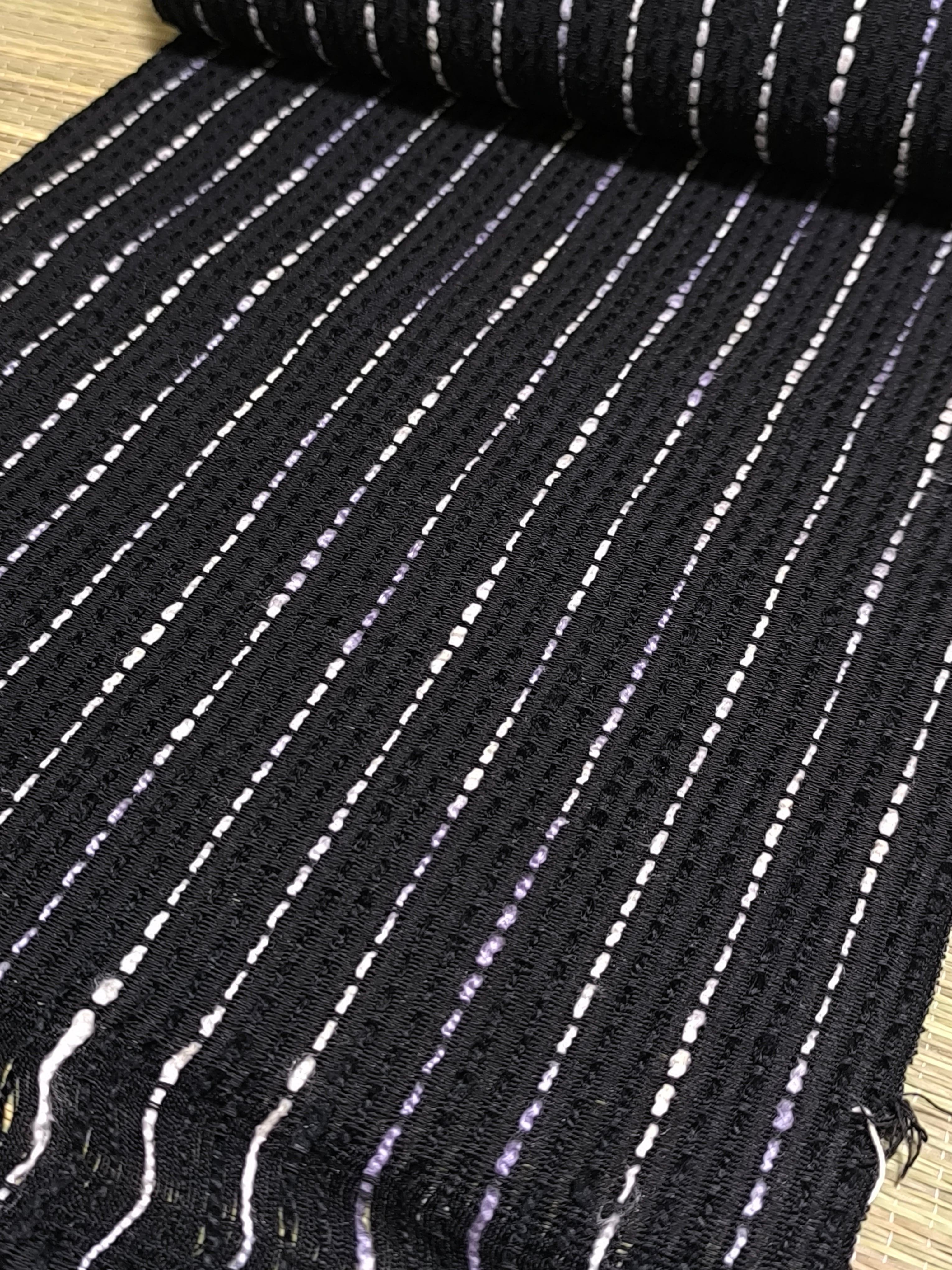 八寸名古屋】米沢 近賢織物 おしゃれ八寸帯 流星 | 帯とバッグの店 山椒庵
