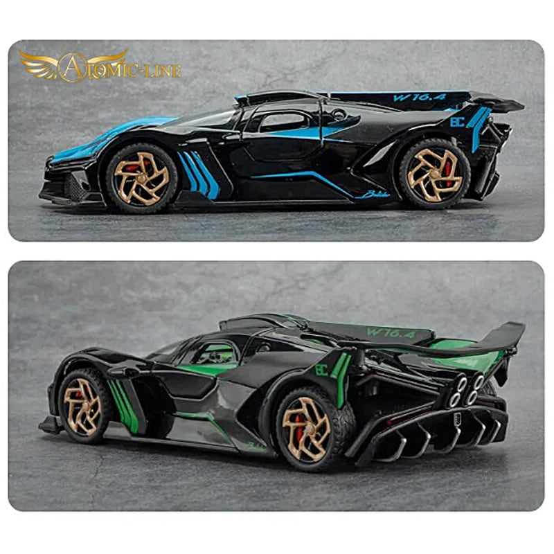 ブガッティ Bolide ボリード 1/32 ミニカー 全4色 ライト点灯 エンジン