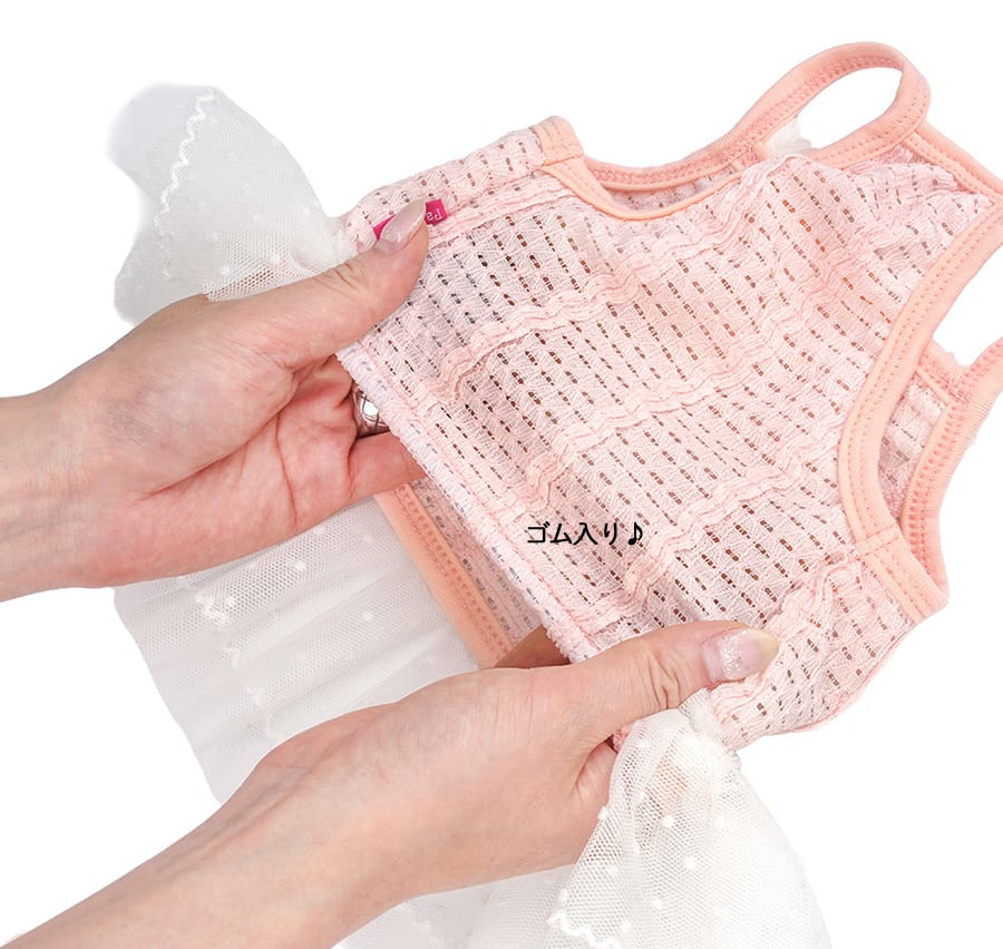 tutu mini dress S ~ XL / 犬服 ドッグウェア 袖なし 春夏 ワンピース チュチュスカート チュール 小型犬 中型犬 韓国 犬の服 onepiece67