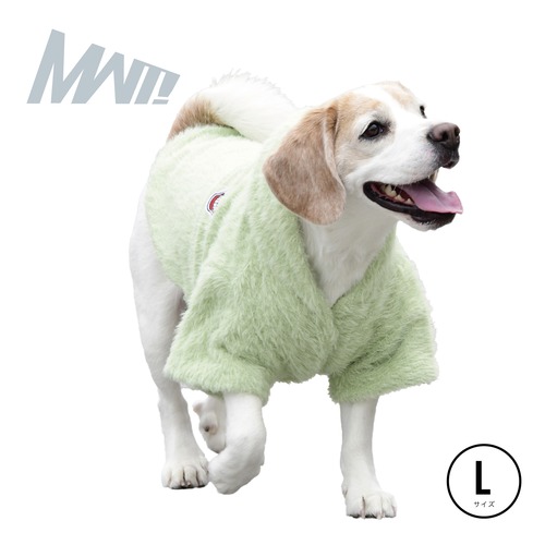 MWT! シャギーフードコート / Lサイズ (PINK/GREEN)