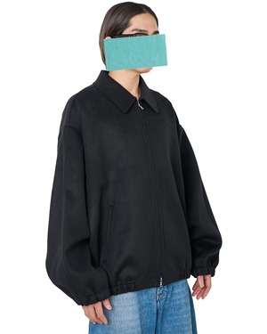 ssstein "W/CA DOUBLE FACE CLOTH ZIP JACKET〔BLACK〕"