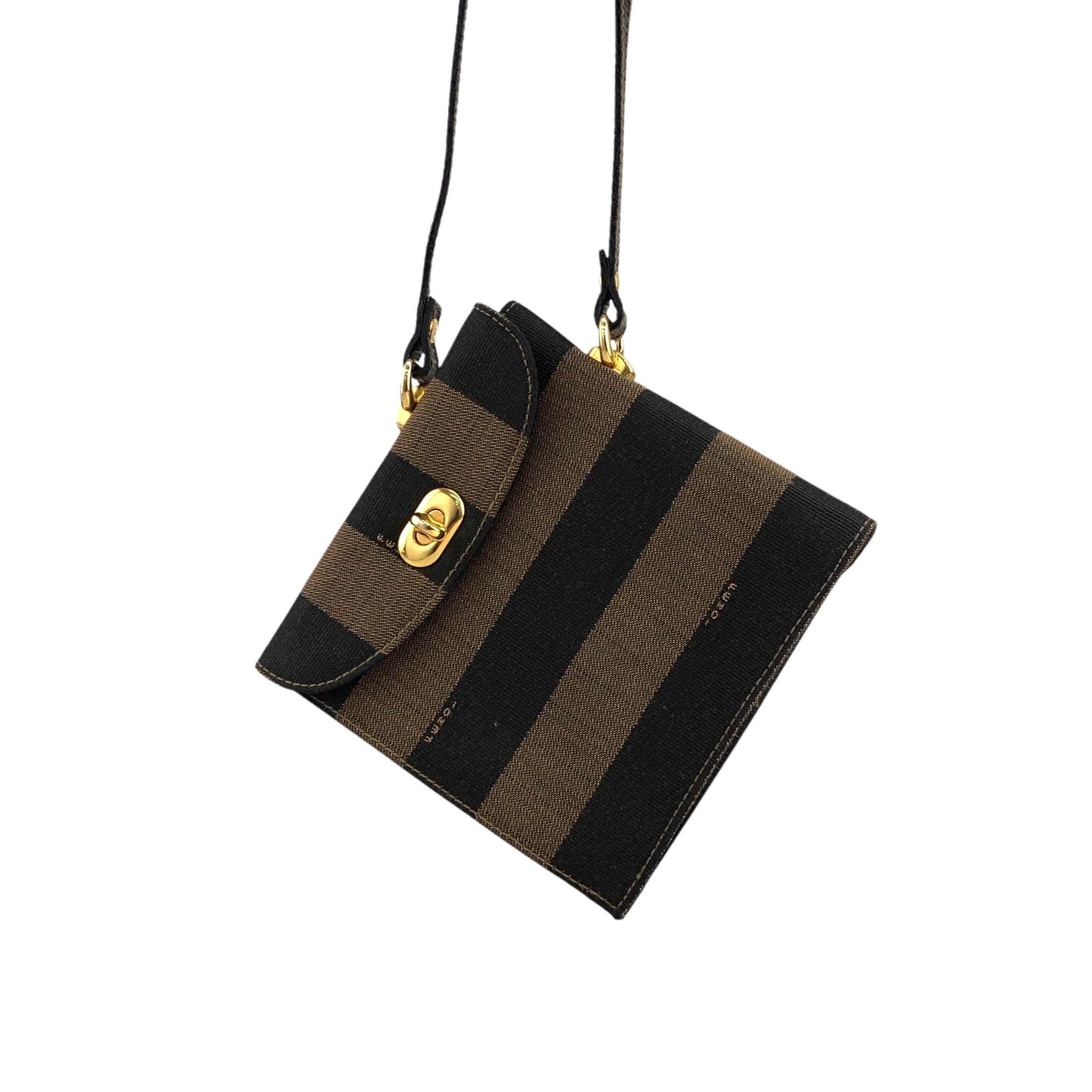 FENDI フェンディ ペカン ショルダーバッグ ブラウン ターンロック FENDI フェンディ ペカン ショルダーバッグ ブラウン ターンロック