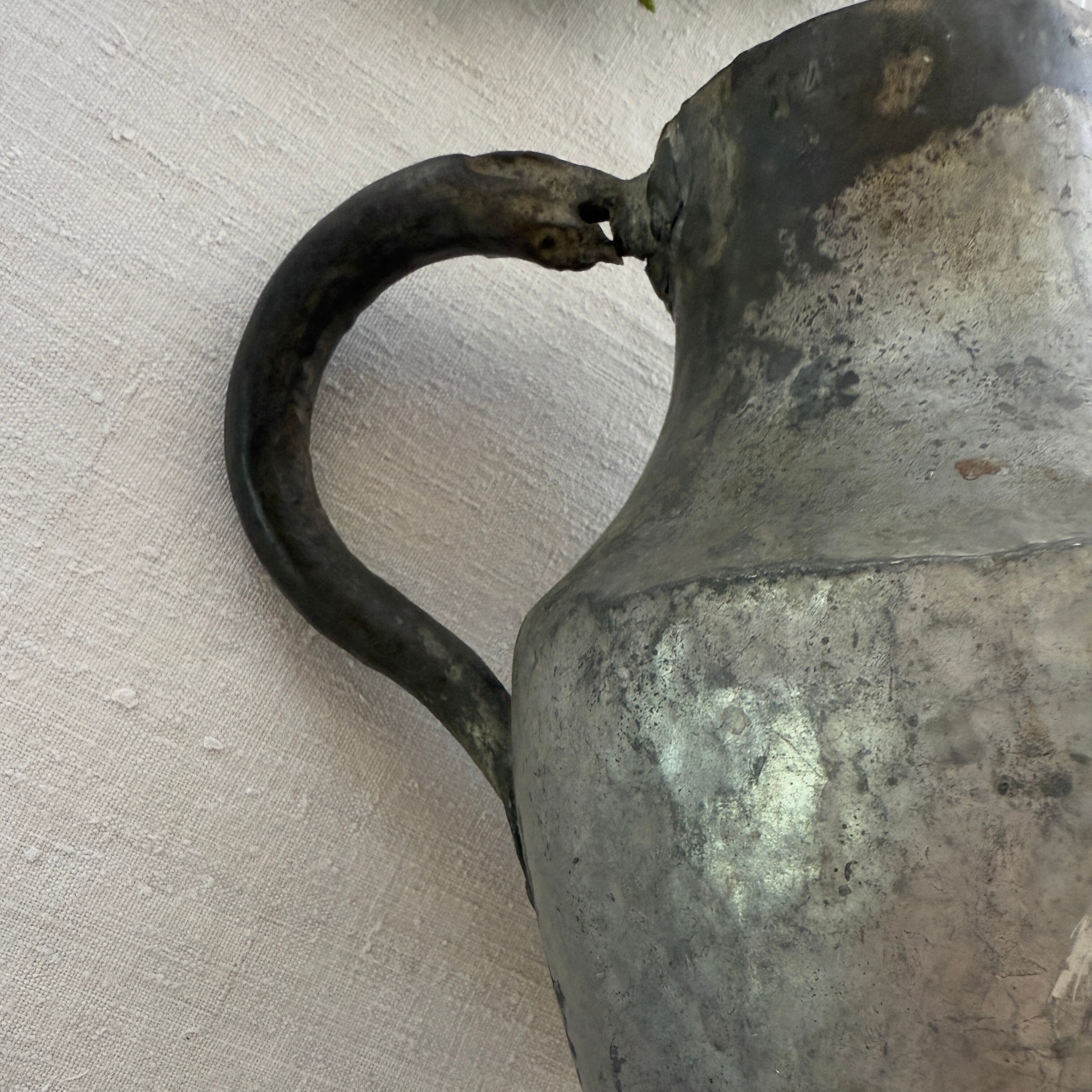 19th Century French tinplate Water Jug/19世紀フランスの水差し