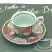 波佐見焼　錦古伊万里菖蒲絵　珈琲碗皿　カップ＆ソーサー