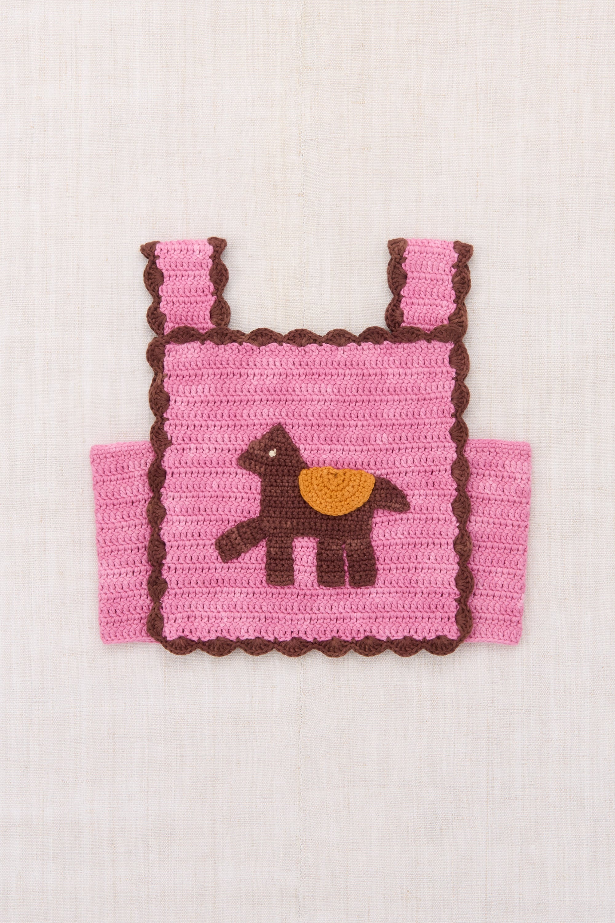 SOLD【MISHA & PUFF】26 Spring Drop2 / CROCHET HORSE TOP / AZALEA / 6y