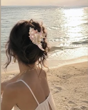 マーメイドヘアクリップ　貝型ヘアクリップ